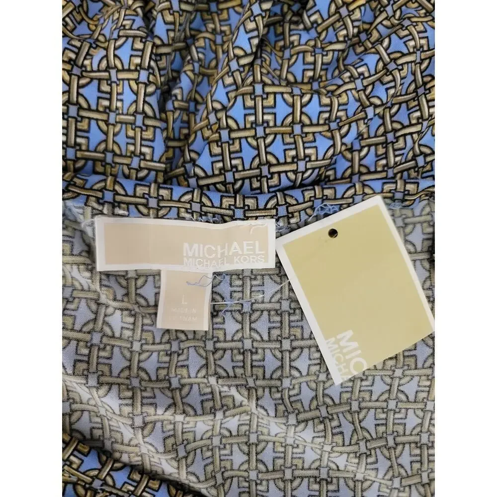 Michael Kors Dres SZ Large Long Sleeve Chain Pattern Mini